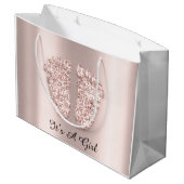 Baby shower Feet Het is een Roos van de meisjesnaa Groot Cadeauzakje (Achterkant Gekanteld)