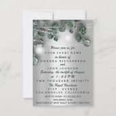 Baby shower Feet Rustic Green Grey Girl Boy Kaart (Voorkant)