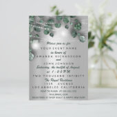 Baby shower Feet Rustic Green Grey Girl Boy Kaart (Staand voorkant)