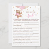 Baby Shower Feud Spel Teddybeer Kaart (Voorkant)