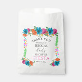 Baby shower Fiesta Bloemenfeest Favor Bag Bedankzakje (Voorkant)