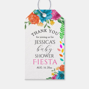 Baby shower Fiesta Bloemenfeest Favor Cadeau Label Cadeaulabel