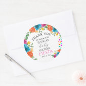 Baby shower Fiesta Bloemenfeest Favor Sticker (Envelop)