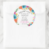 Baby shower Fiesta Bloemenfeest Favor Sticker (Tas)