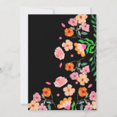 Baby shower Fiesta Bloemenroze Feestuitnodiging Kaart (Achterkant)