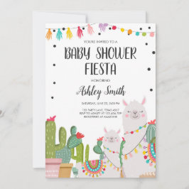 Baby shower Fiesta Cactus Llama Confetti Mexicaans Kaart