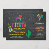 Baby shower Fiesta Chalk Pinata koppels Ouders Kaart (Voorkant / Achterkant)