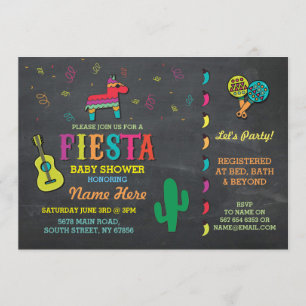 Baby shower Fiesta Chalk Pinata koppels Ouders Kaart