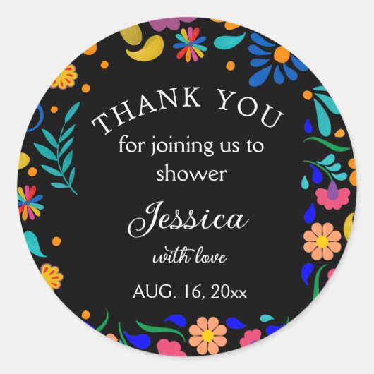 Baby shower Fiesta Mexicaans Partij voor sticker (Voorkant)