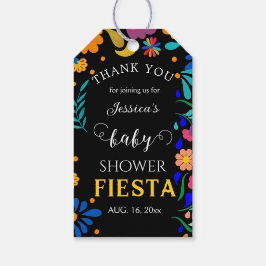 Baby shower Fiesta Mexicaanse Party Favor Gift Lab Cadeaulabel (Voorkant)