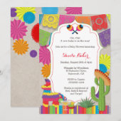 baby shower Fiesta! Mexican Thlege Shower Invite Kaart (Voorkant / Achterkant)