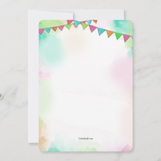 Baby shower Fiesta Uitnodiging (Achterkant)