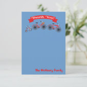 Baby shower fiets - Opmerking: Bedankkaart (Staand voorkant)