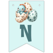 Baby Shower Flag Bunting Dinosaur Dino Mite Party Vlaggetjes (Derde vlag)