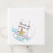 Baby shower Flamingo Bedankjes Labels (In situ)