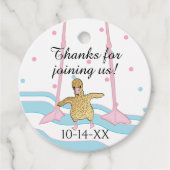 Baby shower Flamingo Bedankjes Labels (Voorkant)