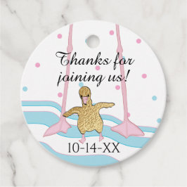 Baby shower Flamingo Bedankjes Labels