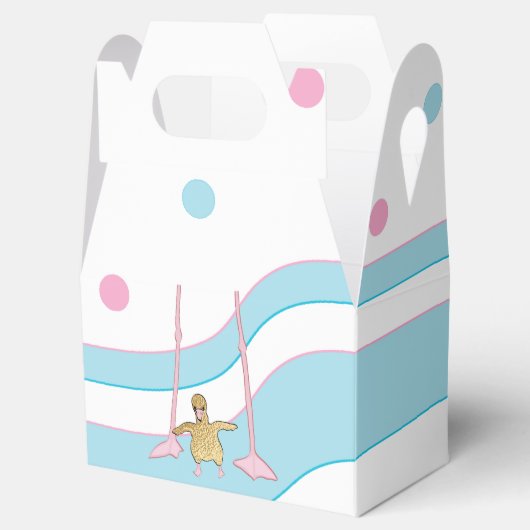 Baby shower Flamingo Mam en Baby Bedankdoosjes (Geopend)