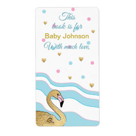 Baby shower "Flamingo MMammie" Bladplaat 8 Etiket