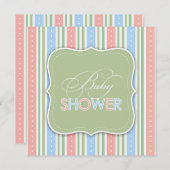 Baby shower Flat Invitation Kaart (Voorkant / Achterkant)