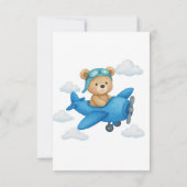 Baby shower Flat Thank You Card met Teddy Bear Bedankkaart (Achterkant)