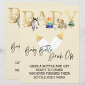 Baby Shower Fles Drink Off Chug Game (Voorkant / Achterkant)
