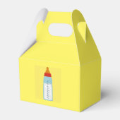 Baby shower Fles Favor Box Geel Bedankdoosjes (Voorkant Zijde)