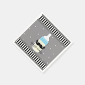 Baby Shower Fles & Snorhaar Modern Feest Servetten (Hoek)