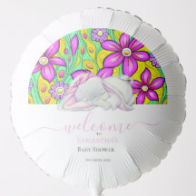 Baby shower Flora Elephant Girl roze