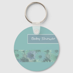 baby shower floraalgroen sleutelhanger