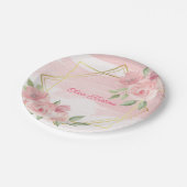 Baby shower Floral - Aangepast Bord papier (Gekanteld)