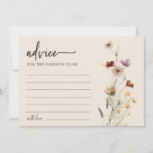 Baby shower Floral Advice Kaart (Voorkant)