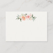 Baby shower Floral Aricot Roses dank u Informatiekaartje (Achterkant)
