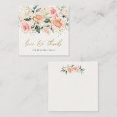 Baby shower Floral Aricot Roses dank u Notitiekaartje (Voorkant / Achterkant)