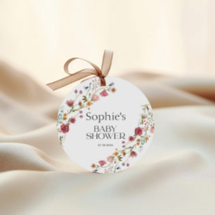 Baby shower Floral Bedankjes Labels