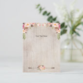 baby shower Floral Boho Dank u Briefkaart (Staand voorkant)