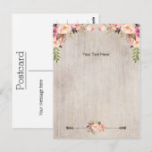 baby shower Floral Boho Dank u Briefkaart (Voorkant / Achterkant)