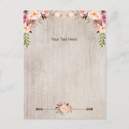 baby shower Floral Boho Dank u Briefkaart (Voorkant)