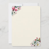  Baby shower Floral Bouquet Arch Kaart (Achterkant)