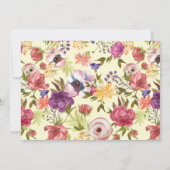 Baby shower Floral Bunny Rabbit Cute Modern Kaart (Achterkant)