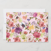 Baby shower Floral Bunny Rabbit Cute Modern Kaart (Achterkant)