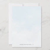 Baby shower Floral Hot Air Ballon Blue Boy Kaart (Achterkant)