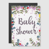 Baby shower Floral Invite (Voorkant / Achterkant)