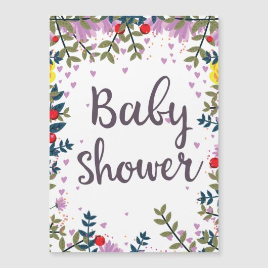 Baby shower Floral Invite (Voorkant)