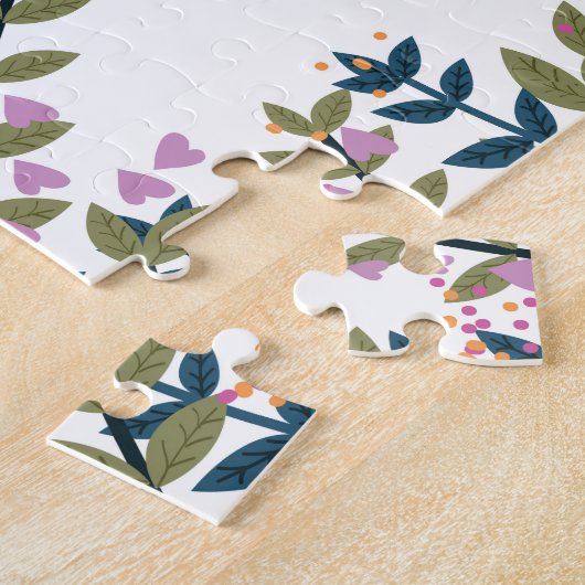 Baby shower Floral Invite Legpuzzel (Zijkant)