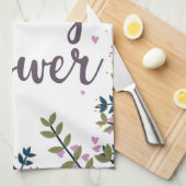 Baby shower Floral Invite Theedoek (Quarter Fold)