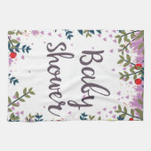 Baby shower Floral Invite Theedoek (Horizontaal)