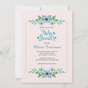 Baby shower Floral Kaart