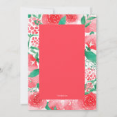 Baby shower Floral Kaart (Achterkant)