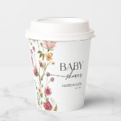 Baby shower Floral Papieren Bekers (Voorkant)